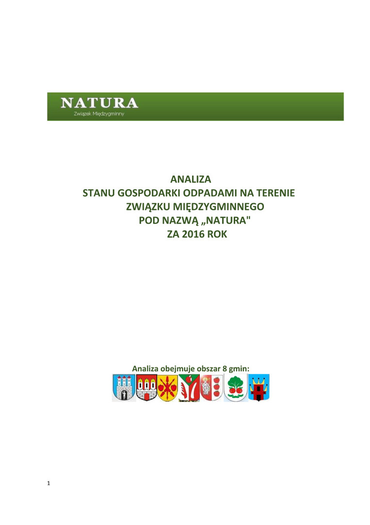 Analiza gospodarki odpadami komunalnymi