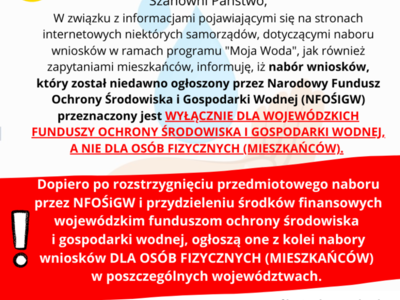 Komunikat Wójta Gminy Jasieniec