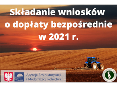 Składanie wniosków o dopłaty bezpośrednie-plakat