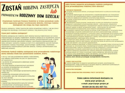 rodzina zastępcza - plakat