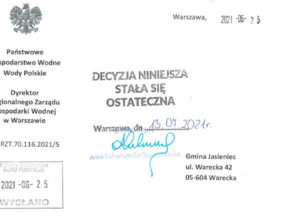 Grafika stanowiąca górną część decyzji o taryfie
