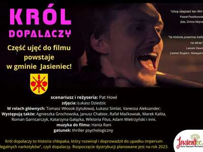 Grafika- plakat do filmu "Król Dopalaczy"