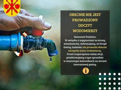 Grafika informująca o braku prowadzenia odczytu wodomierzy