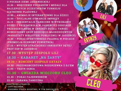 plakat promujący piknik "Spotkajmy się nad stawami w Jasieńcu"