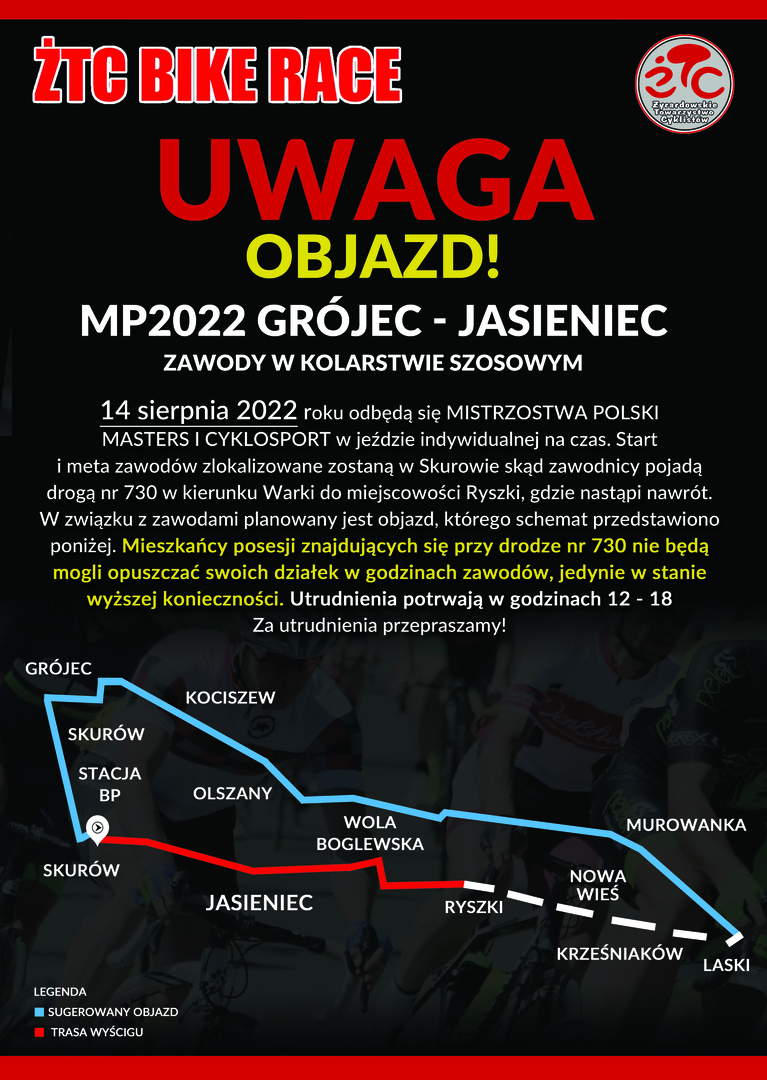 plakat zdjęcie objazdu
