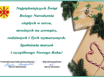Grafika z życzeniami świątecznymi