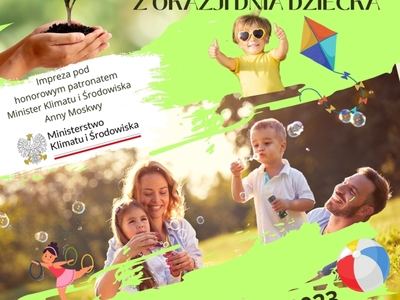Plakat Ekologiczny Piknik Rodzinny z okazji Dnia Dziecka