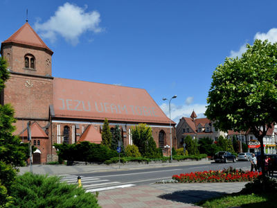 Widok na kościół pw. św. Mikołaja w Sulęcinie.