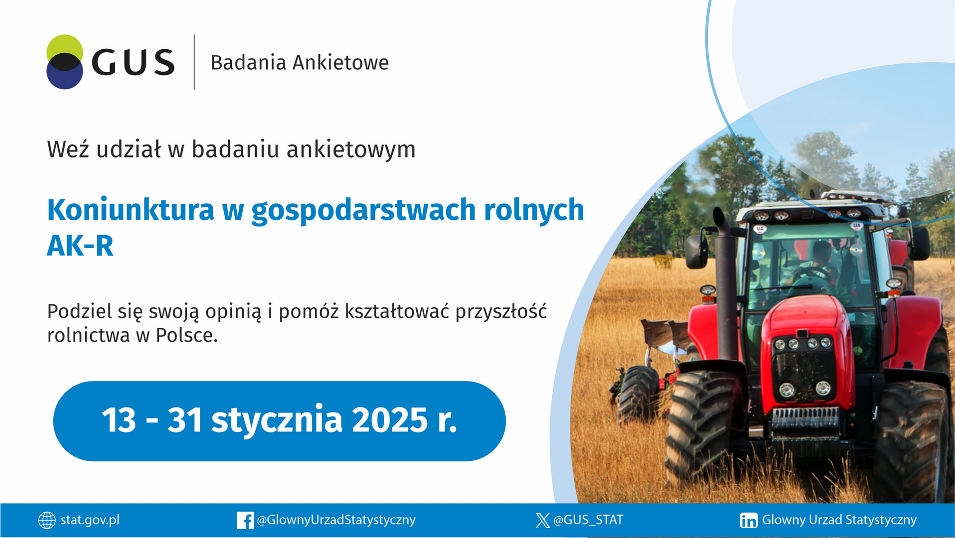 Kolejna edycja Badania Koniunktury w Gospodarstwach Rolnych