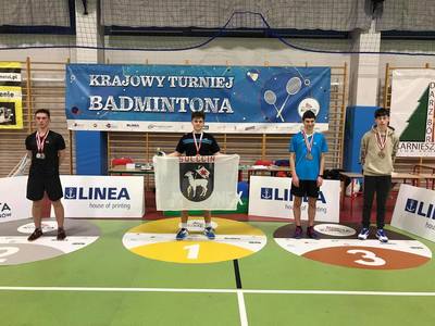 Zwycięzca z Sulęcińskiego Klubu Badmintona - Łukasz Chudziński 