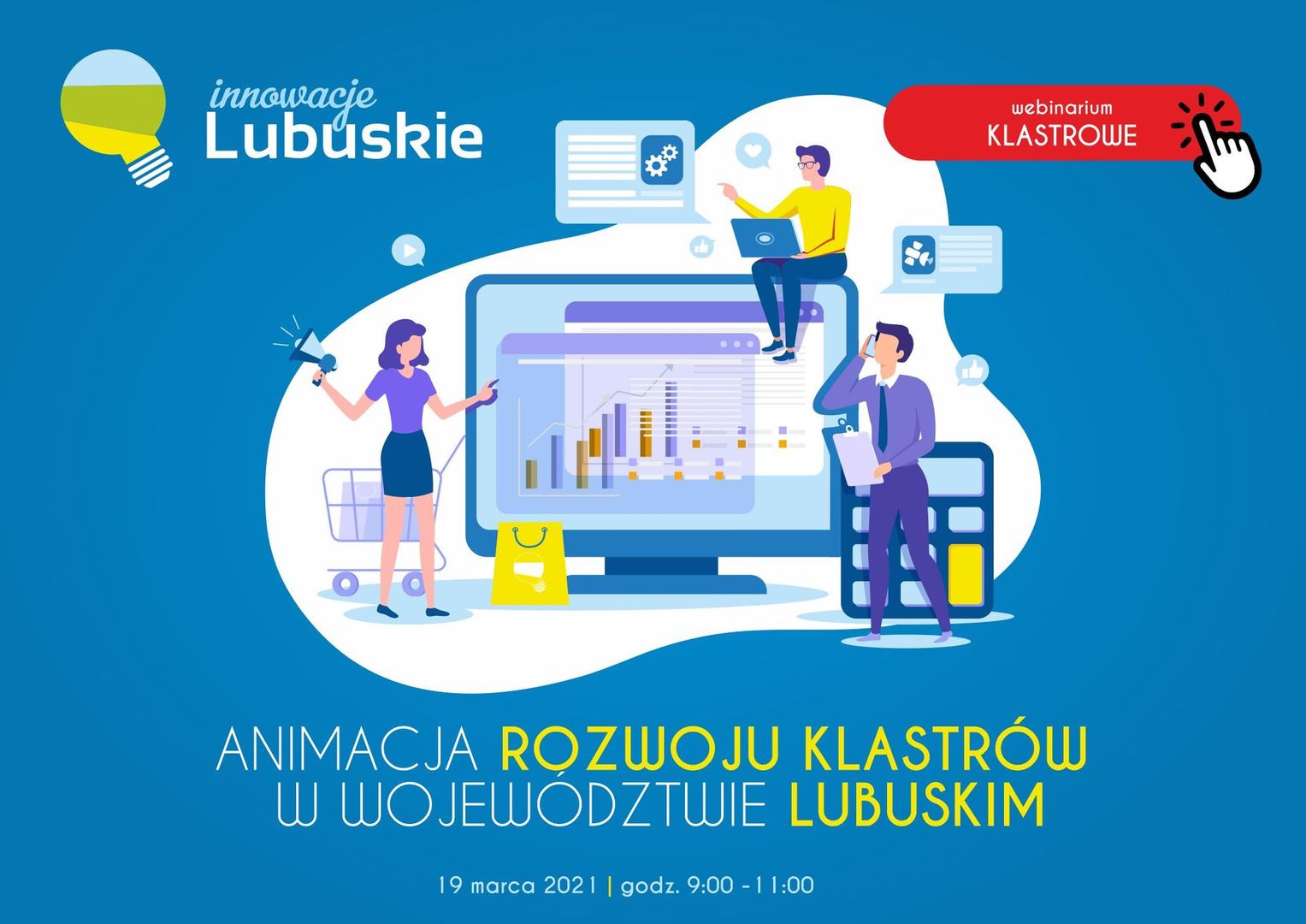 Plakat „Animacja rozwoju klastrów w województwie lubuskim".