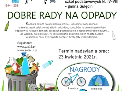 Plakat informujący o konkursie.