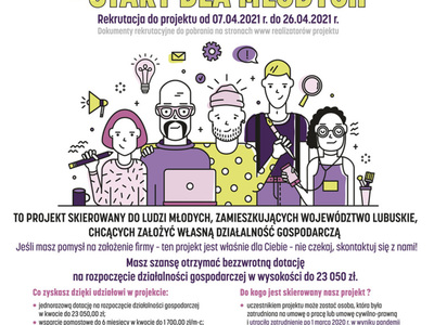 Plakat "Własna Firma - Start dla młodych".