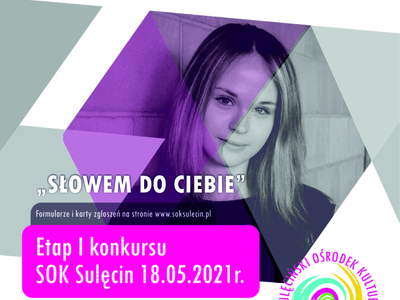 Plakat konkursu "SŁOWEM DO CIEBIE".
