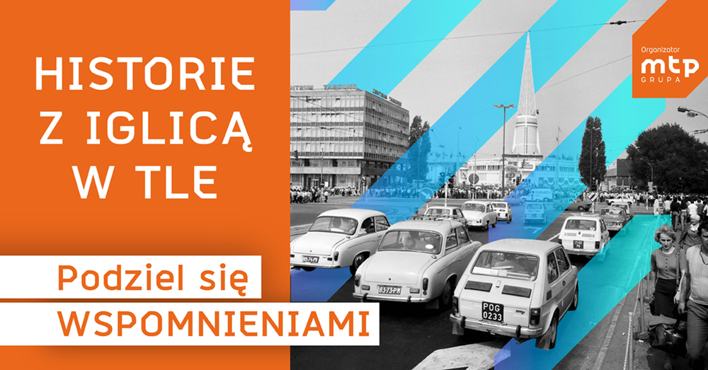 Plakat konkursowy "Historie z Iglicą w tle".