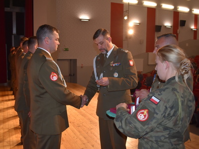 Gratulacje od Komendanta Wydziału Żandarmerii Wojskowej z Żagania. 