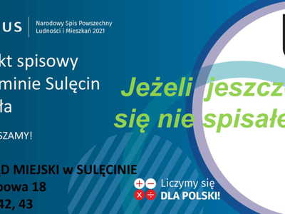 Informacja o punkcie spisowym w Sulęcinie.