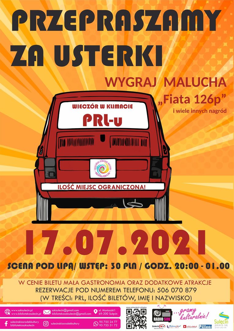 Przepraszamy za usterki - wieczór w klimacie PRL