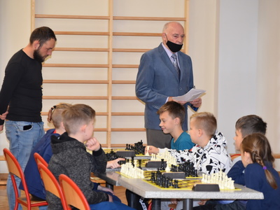 Powiatowy turniej szachowy szkół podstawowych.