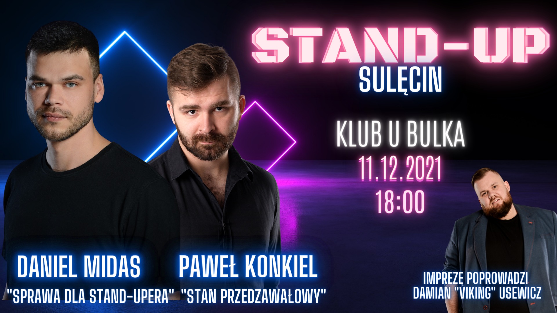 Sulęciński Ośrodek Kultury zaprasza na stand-up w wykonaniu świetnych komików!