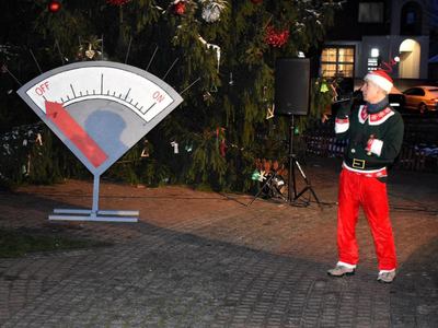 Spotkanie z Mikołajem w rynku.