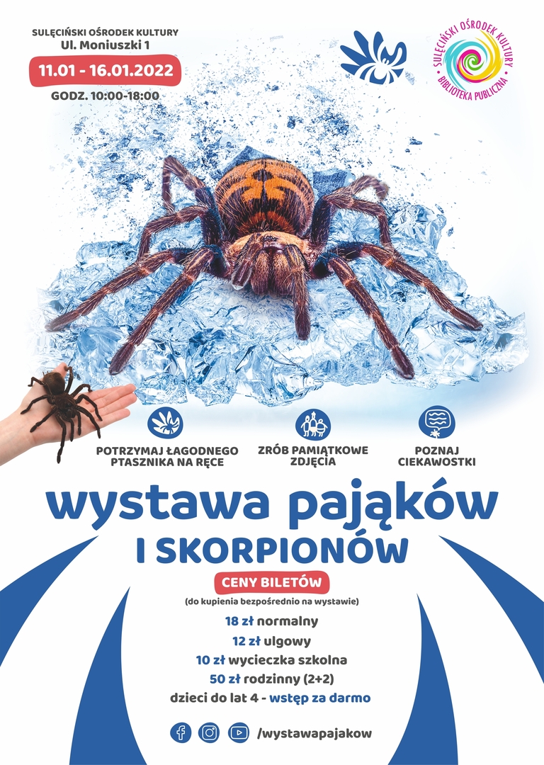 Zapraszamy na niesamowitą wystawę żywych pająków i skorpionów!