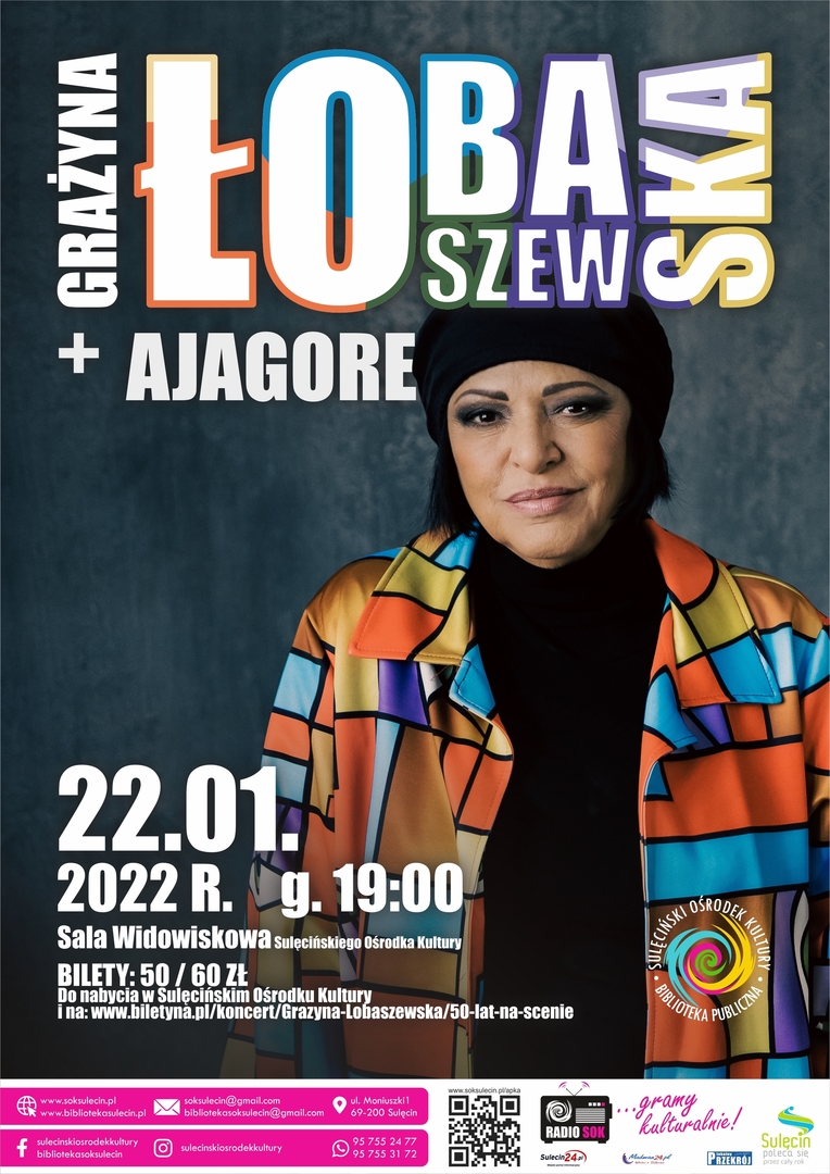 Zapraszamy na koncert Grażyny Łobaszewskiej