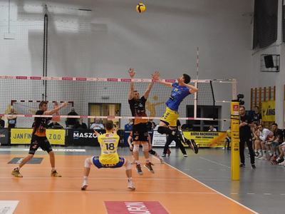 Mecz piłki siatkowej STS Olimpia - SPS Chrobry Głogów.