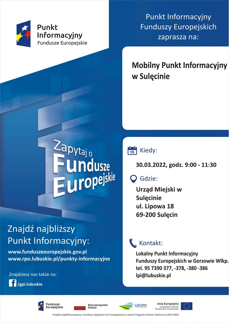 Mobilny Punkt Informacyjny w Sulęcinie i Lubniewicach