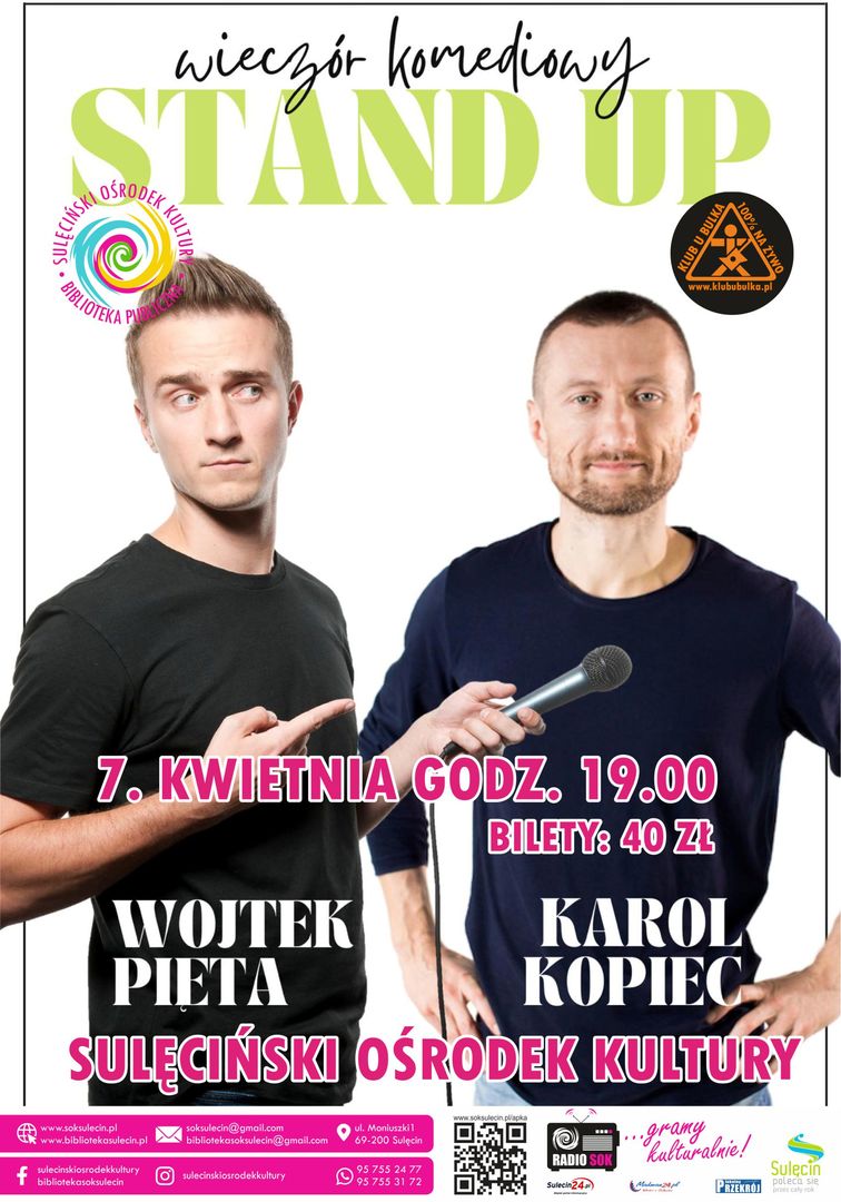Kolejny wieczór komediowy STAND-UP w Sulęcinie