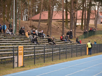 Mecz piłki nożnej pomiędzy MKS Stal Sulęcin i Pogoń Skwierzyna.