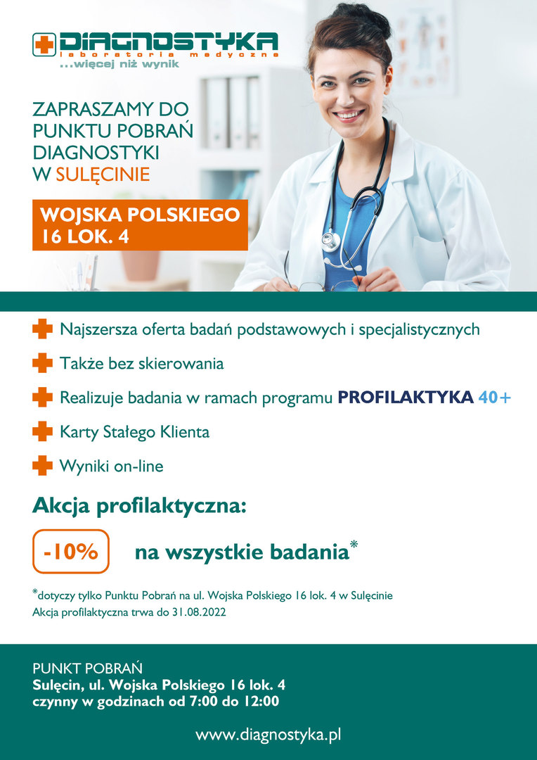 Zapraszamy na bezpłatne badania w ramach programu Profilaktyka 40+