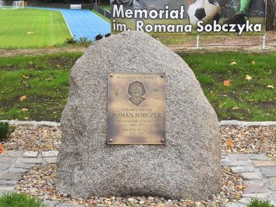 Tablica pamięci Romka Sobczyka.