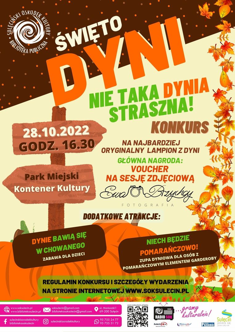 SOK zaprasza: Święto Dyni w Parku Miejskim - nie taka dynia straszna!