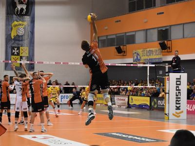 Mecz piłki siatkowej STS Olimpia Sulęcin-SPS Chrobry Głogów.