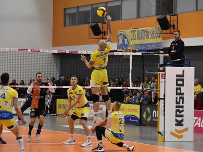 Mecz piłki siatkowej STS Olimpia Sulęcin-SPS Chrobry Głogów.