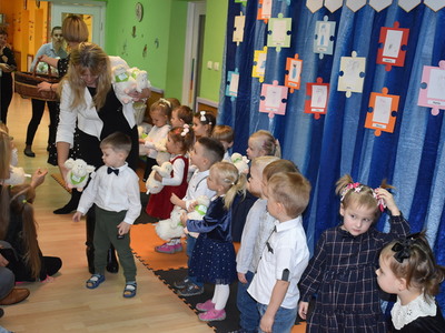Pasowanie na przedszkolaków w przedszkolu nr 2.