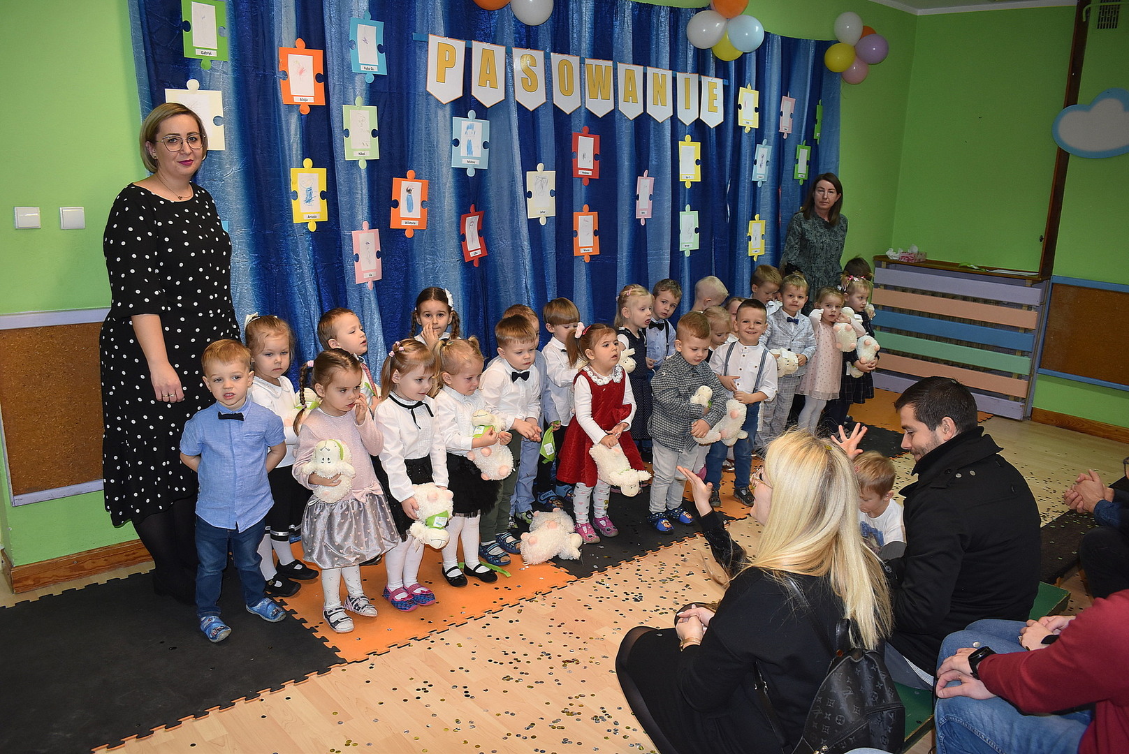 Pasowanie na przedszkolaków w przedszkolu nr 2.