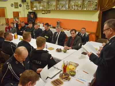 Zebranie sprawozdawcze OSP w Trzebowie.
