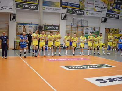 Mecz piłki siatkowej - STS Olimpia Sulęcin - KKS Mickiewicz Kluczbork. 