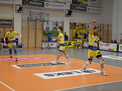 Mecz piłki siatkowej - STS Olimpia Sulęcin - KKS Mickiewicz Kluczbork. 