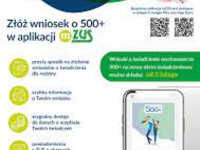 500+ - nowy okres świadczeniowy, aplikacja mZUS