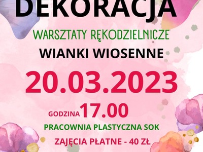 Zapraszamy na warsztaty rękodzielnicze - Akcja dekoracja!