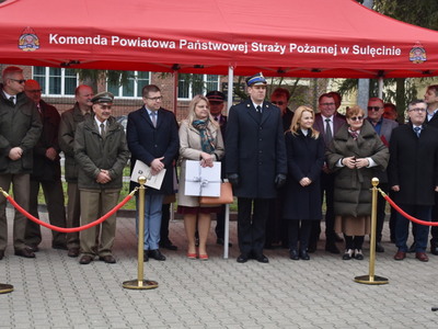 Uroczystość w Komendzie Powiatowej PSP w Sulęcinie.