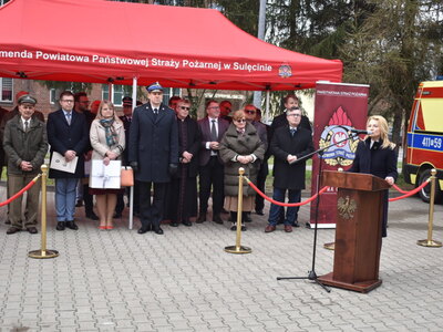 Uroczystość w Komendzie Powiatowej PSP w Sulęcinie.