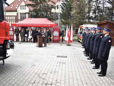 Uroczystość w Komendzie Powiatowej PSP w Sulęcinie.
