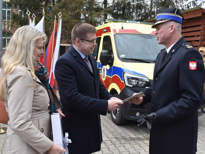 Uroczystość w Komendzie Powiatowej PSP w Sulęcinie.