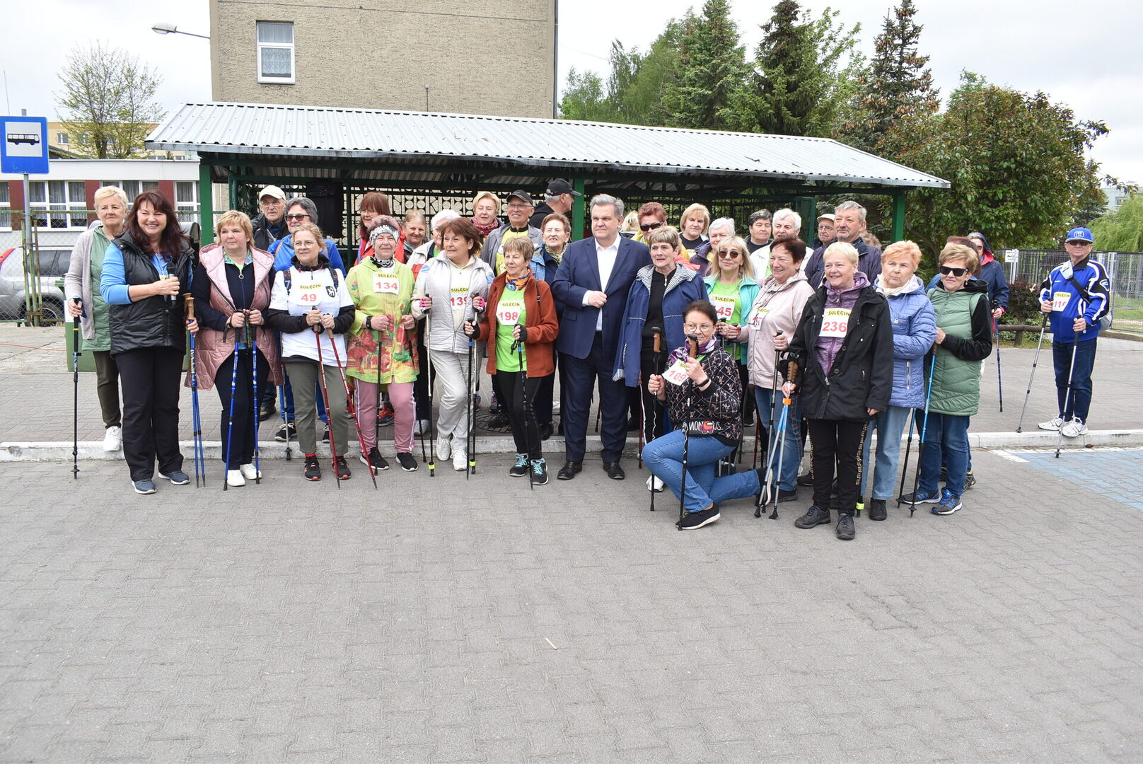 XII Polsko-Niemiecki Nordic Walking w Sulęcinie. Uczestnicy rajdu.