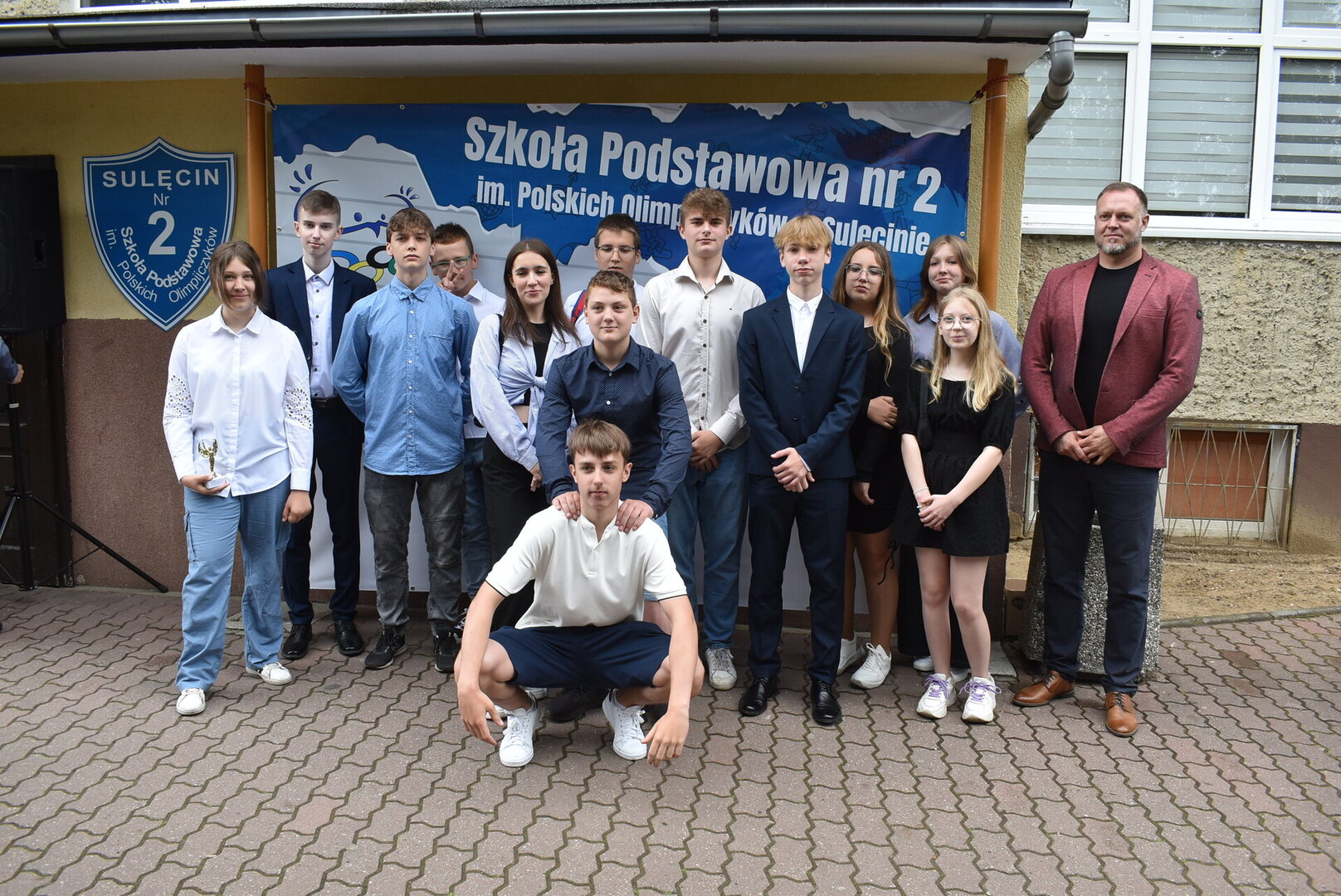 Do zobaczenia we wrześniu. Zakończenie roku szkolnego w Szkole Podstawowej nr2 im. Polskich Olimpijczyków w Sulęcinie. Klasa z wychowawcą. 