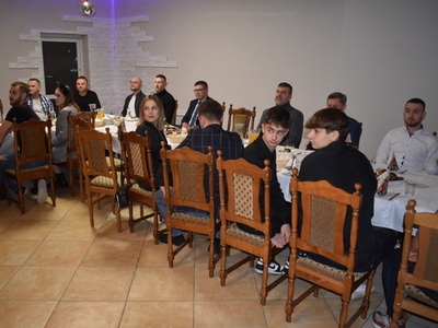 Wigilijne spotkanie zawodników MKS STAL Sulęcin. 